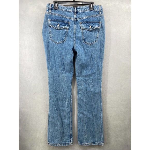 ASOS Design Jeans Womens Size 32x32 Straight Leg Blue Mid Rise Relaxed Fit - Picture 7 of 11